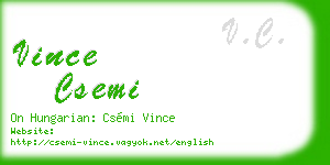 vince csemi business card